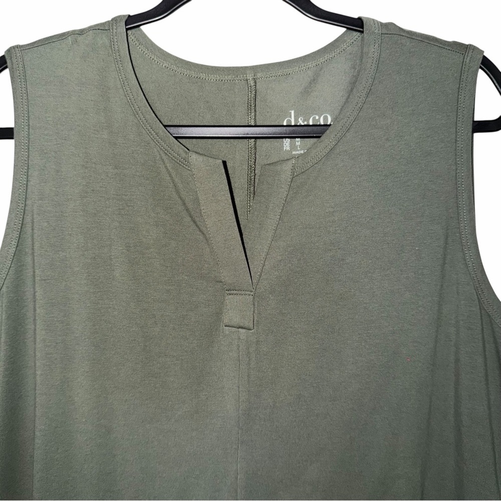 d & Co Size Medium Sleeveless Olive Green Maxi Dress Never Worn - Picture 3 of 6